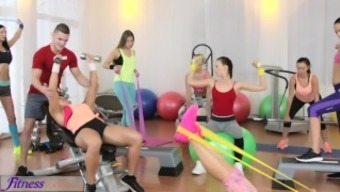 Fitness Rooms Big Boobs Babes Suck And Fuck Trainers Big Hard Cock
