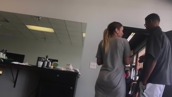 Loose Booty In Gray Dress 