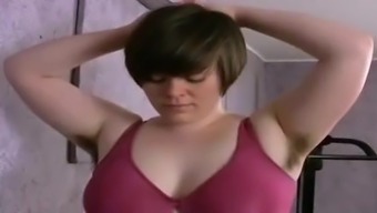 Chubby Hairy Girl Works Out.