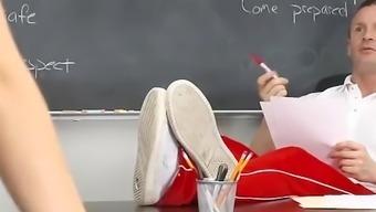 Schoolgirl Rides Teacher