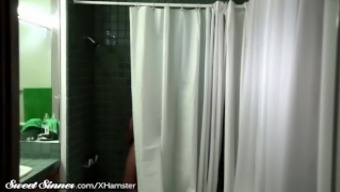 Stepmom Waits For Stepson In The Showers