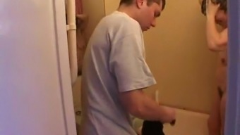 She Takes A Shower Then Has Group Sex With Several Guys