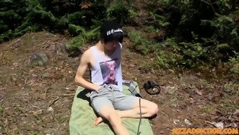 Outdoor Masturbation With Anal Beads For A Cute Asian Twink