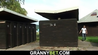 Old Granny Is Nailed In The Changing Room