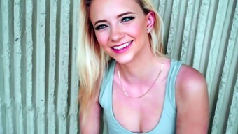 Blonde Pussy Fucked In Public