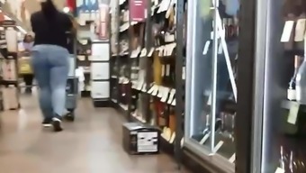 Candid Thick Liquor Store Stocker. 