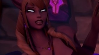 Sexy Warcraft Draenei Sucks And Fuck A Huge Orc Dick