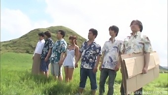 Wild Outdoors Gangbang For Sexy Japanese Chick Rui Hasegawa