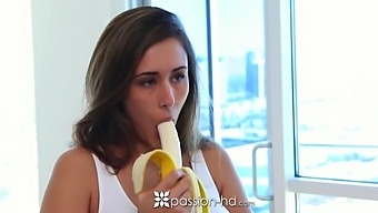 Banana Eater Anastasia Black Feels Nice Riding And Blowing Cock Of Her Aroused Bf
