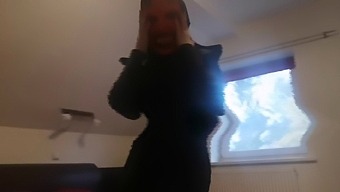 Heloween Contest Video, Playing With Pantyhose And Toy Car