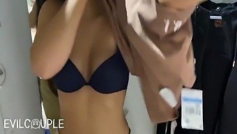 I Took Labeled Tshirt And Made Him Cum On It (Changing Room)
