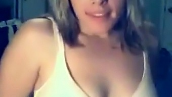 Hawt blondy masturbates on web camera