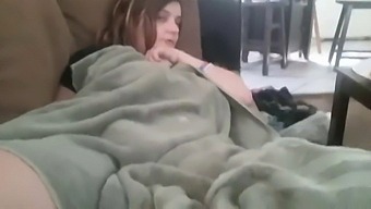 Siblings Masturbate On The Couch While Dad Is In The Room