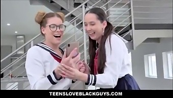 Teen White S.Girl Leah Lee Fucked To Orgasm By Big Black Guy While Best Friend Watches