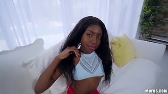 Ebony Darling Anna Amari Enjoys Getting Fucked By A White Man