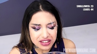 Roxy Lips And Tons Of Sperm On Her Lips