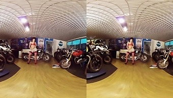 Lucia Denvile In Biker Bad Girl Gets Naked At The Shop - Bravomodelsmedia
