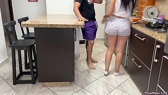 Wife Housewife Cooking Has A Big Ass And Is Dissatisfied Because Her Husband Has A Small Dick