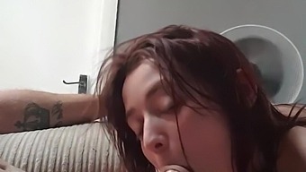 A Tiny Redhead Draws In Member And Got Banged From Behind With A Nearby Person.