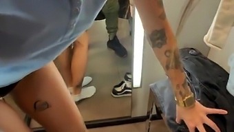 A Libidinous Girl Gives A Blowjob In The Fitting Room For Some New Clothing.
