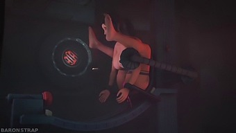 Lara Croft'S Orgasmic Ride On A Machine