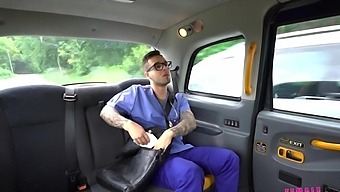 Big Natural Tits And Amazing Blowjob Skills In A Taxi