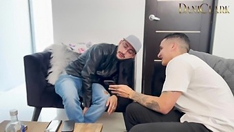 Busty Spanish Girl Gives Oral And Takes A Cumshot In A Threesome
