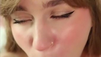 A Busty Beauty Gives A Passionate Blowjob And Uses A Dildo On Her Vagina