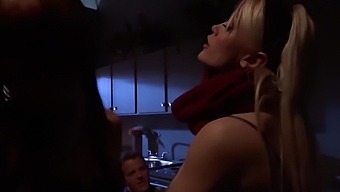 Watch A Stunning Threesome With Two Gorgeous Girls In The Kitchen