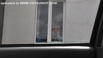 Public Nudity With A Big Tits Milf In A Sexy Dress