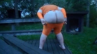Gay Pawg Shows Off His Wide Ass And Thick Legs Outdoors